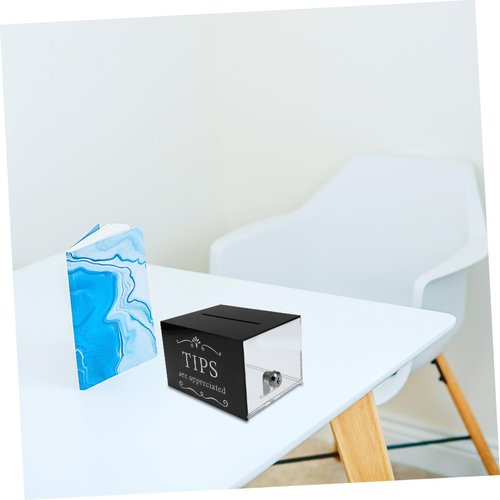 IMIKEYA Acrylic Lockable Tip Box Secure Donation Storage Container for Money Raffles and Suggestions Stylish Transparent Design Acrylic Spacious Interior for Versatile Use