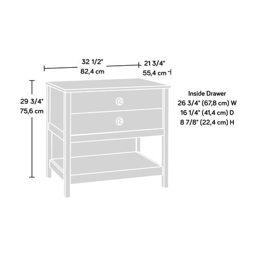 Sauder Granite Trace Lateral File, Rustic Cedar Finish