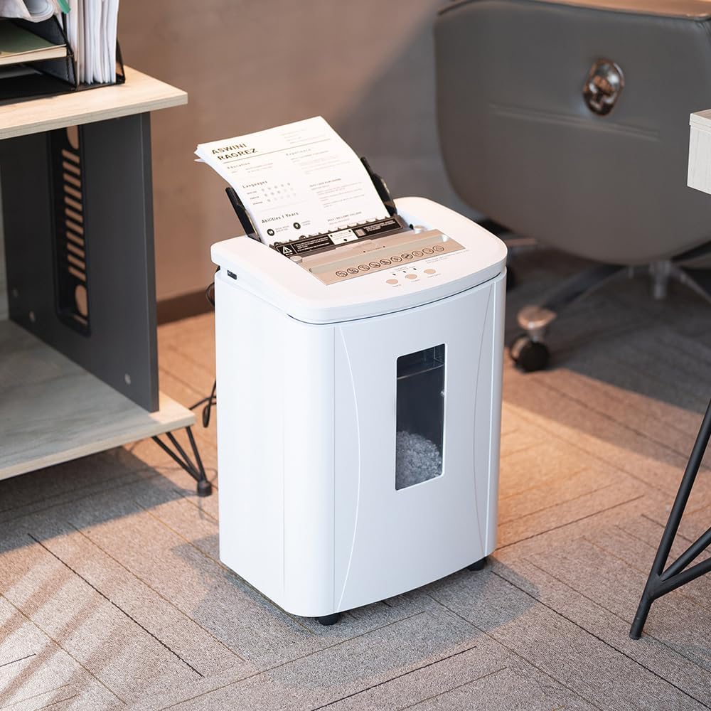 **Fellowes 150-Sheet Auto Feed Paper Shredder - High Security Micro Cut for Home Office | 30 Min Heavy Duty, P-4 Security Level**