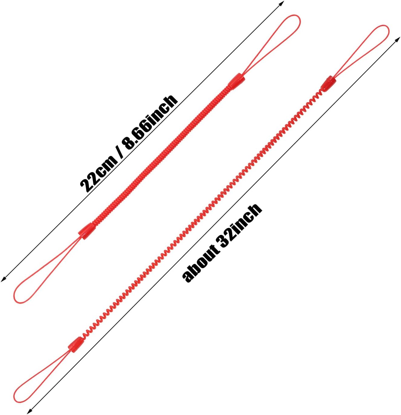 Skiennix Mini Skater Lanyard - Elastic Tether for Touch Pens | 4-Pack Coil Spring Straps