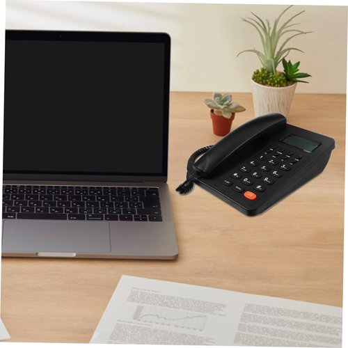 TEMPNAP 1set Desk Telephone for Home Office Reusable Wired Phone Sound Easy Installation Material Versatile for Commercial Use Desktop Communication