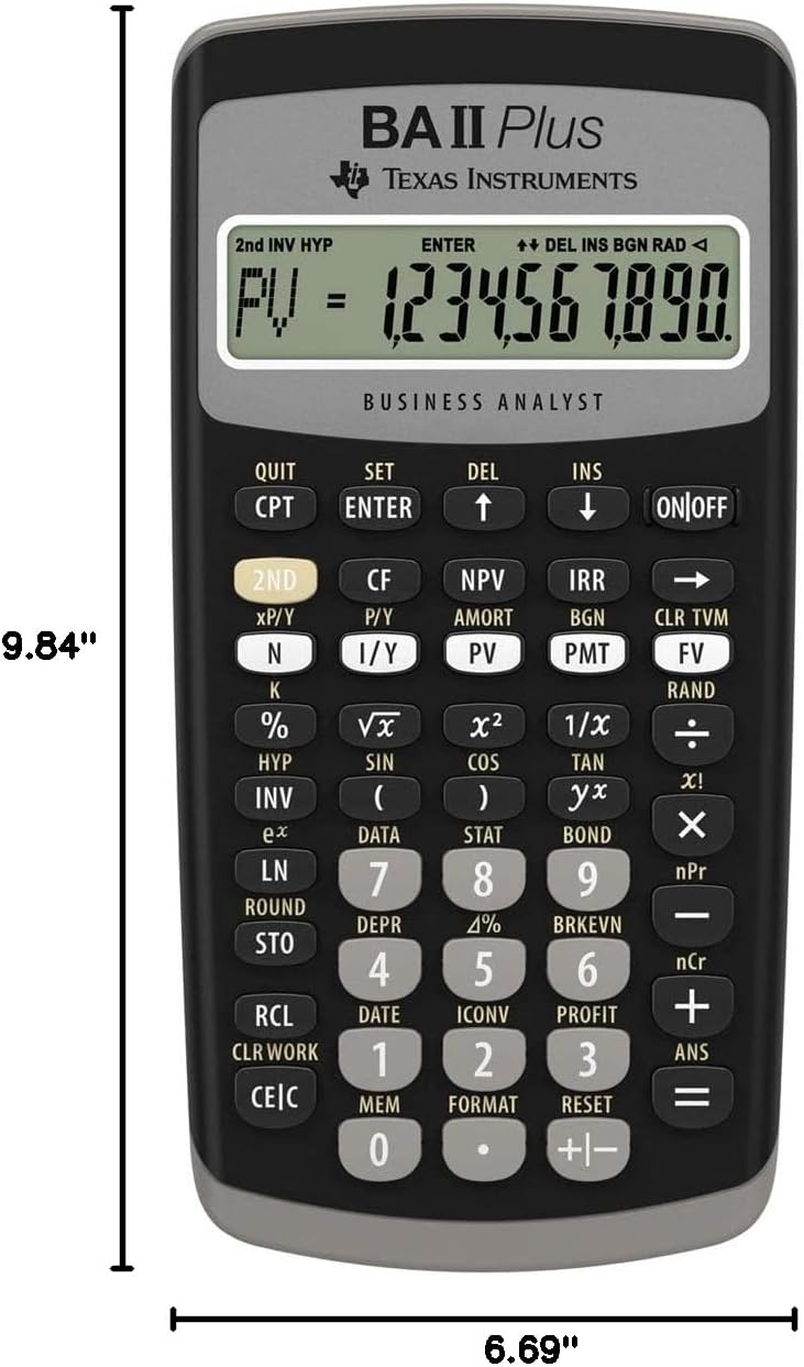 Texas Instruments BAII Plus Financial Calculator - Advanced Features for Accurate Analysis