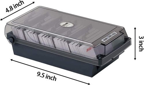 MyLifeUNIT Business Card Holder, 2.2" x 3.5" Index Card Organizer with Dividers and Index Tabs, Capacity: 500 Cards