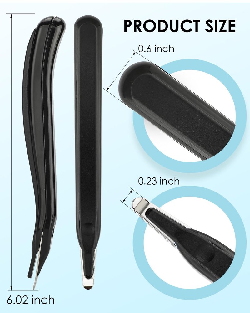 KTRIO Magnetic Staple Remover Tool 4 Pack, Professional Stapler Removers Flat Staple Puller Stick for Classroom, Office, Home, Classic Black