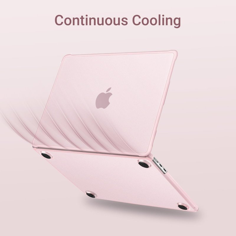 MOSISO Anti-Crack Slimness Case for MacBook Air 13 inch M5 M4 M3 M2 2026-2022 A3449 A3240 A3113 A2681, 3 in 1 Kit Anti-Fingerprints Reinforced TPU Bumper Hard Shell for MacBook Air 13.6, Pink