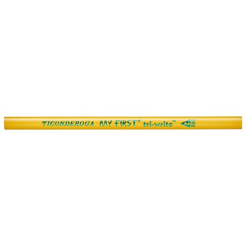 Ticonderoga My First Tri-Write Pencils without Eraser, Primary Size Wood-Cased #2 HB Soft, Yellow (13084) (Pack of 6, 216 Count Total)