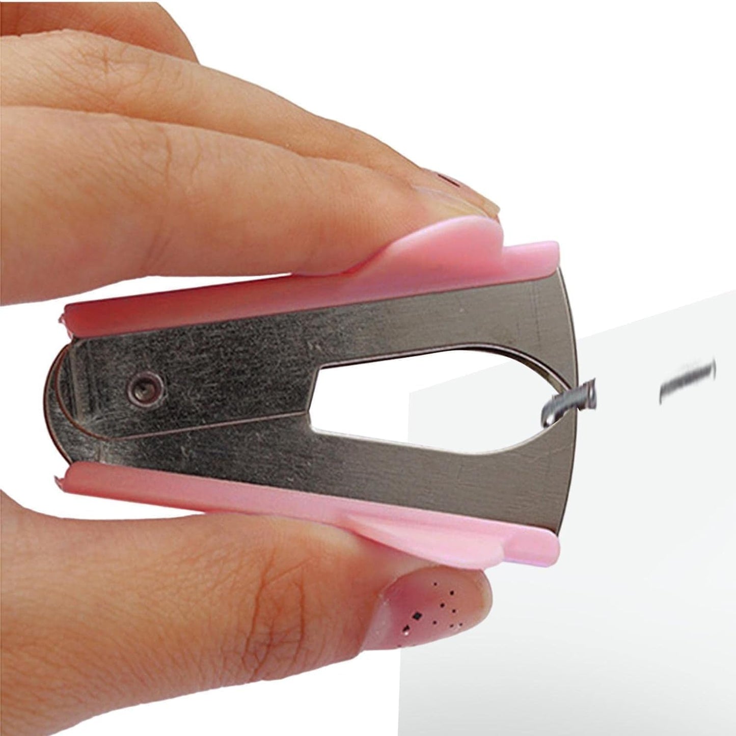 Skiennix Pink Staple Remover Tool - Professional Grade Non-Slip Handle for Office & Home Use