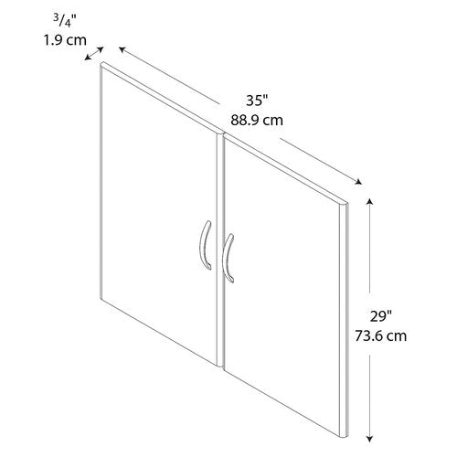 Bush Business Furniture Series C Half-Height 2 Door Kit in Hansen Cherry