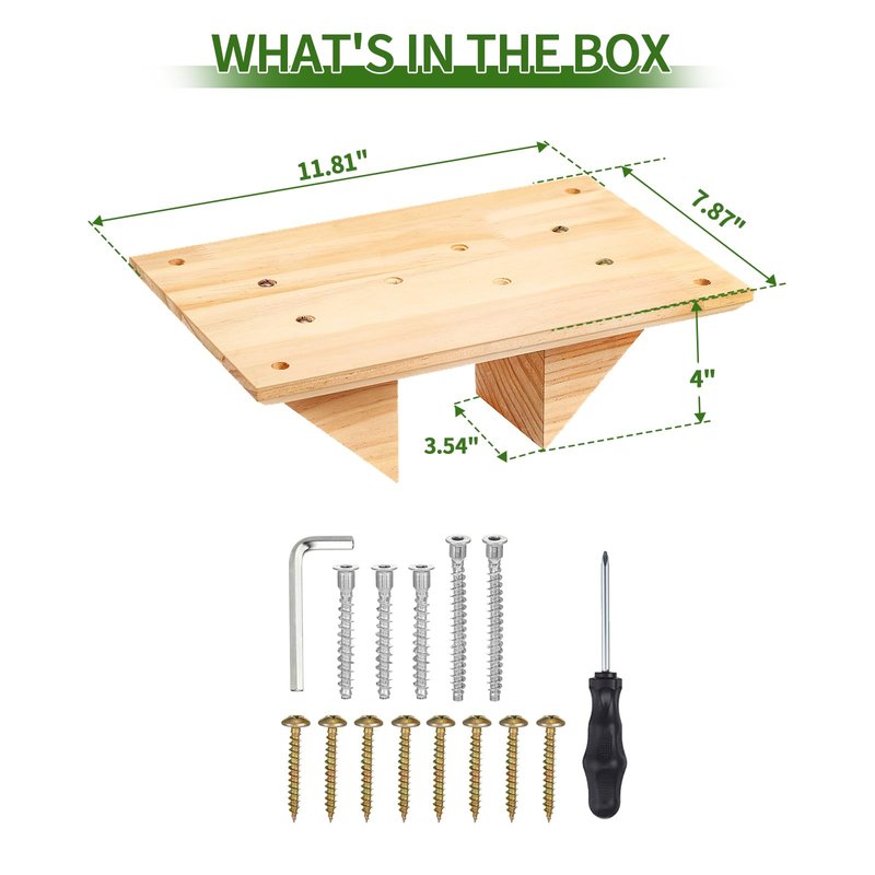 Little Library Mount, Outdoor Library Book Box Bracket Holder, 12x8x4 Inch Solid Wood Mount Base, Stable & Easy to Instal with Screws, Suitable for 4x4 Post for Community Neighborhood and School