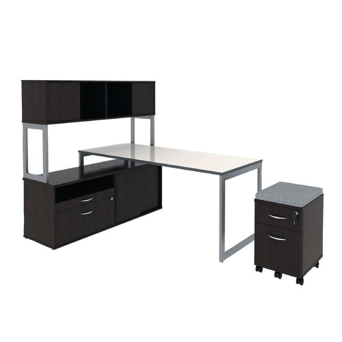 Alera ALE Open Office Low Storage Cab Cred, 29 1/2w x 19 1/8d x 22 7/8h, Espresso