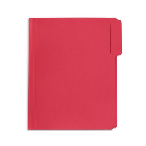 50 Red Fastener File Folders - 1/3 Cut Reinforced Tab - Durable 2 Prongs Bonded Fastener Designed to Organize Standard Medical Files, Law Client Files, Office Reports - Letter Size, Red, 50 Pack