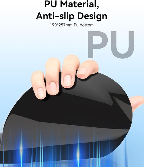 Eulps Ergonomic Mouse Pad - Gel Wrist Rest for Comfortable Support | Non-Slip Base - Black