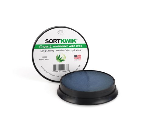LEE 10083 Sortkwik Fingertip Moistener with Aloe – Non-Toxic, Odorless Grip Enhancer for Paper Sorting and Money Counting – 3/8 oz, Clear (Pack of 3)