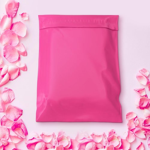 Pink Poly Mailers | 10x13 Waterproof Shipping Bags - 50 Durable Self-Seal Envelopes for Clothing