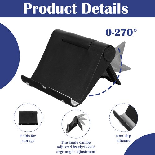 wutfuooo 80 Pieces Business Card Holder Display Bulk Black Plastic Stand Name Holder Stand Organizer for Desk Office Supplies