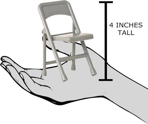 Regine Switzerland Set of 2 Gray Folding Chairs - Perfect for Wrestling Action Figures