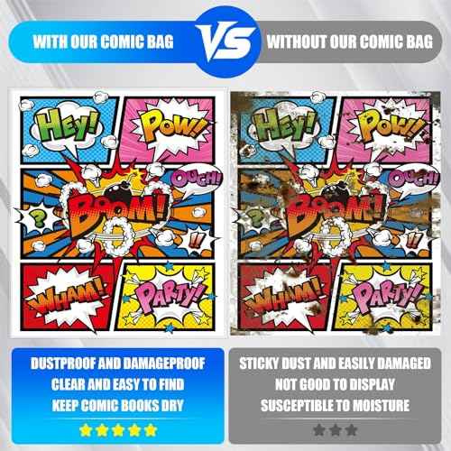 200 PCS Current Size Comic Book Boards, 6.75" x 10.5" Acid-Free Comic Book Backing Boards, Thick and Durable Books Board for Comic Book Storage and Preservation