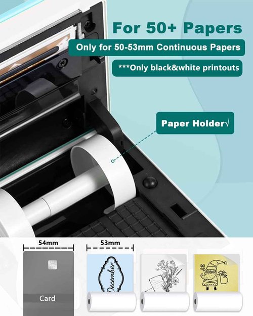 Phomemo Sticker Printer- Mini Sticker Printer Maker Machine, Mini Pocket Printers Instant Print for DIY Creation, Study Notes, Photos, Gifts, Portable Thermal Printers for Kids/Students/Teacher