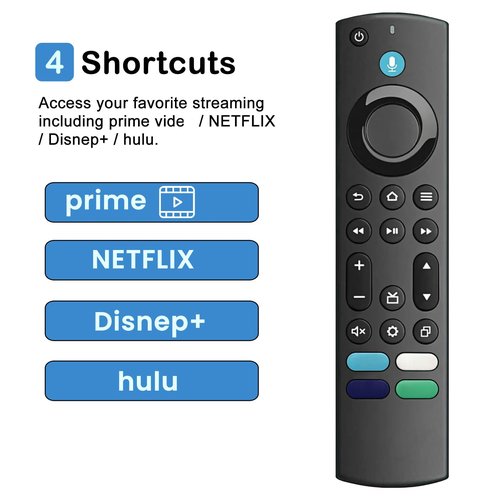 OROSAUR Voice Remote Control Replacement for Smart Tv(Toshiba, Insignia, AMZ Onmi, Pioneer), Compatible for Tv Stick(4K, 2nd Gen, 3rd Gen, Life), for AMZ Smart Tv Cube