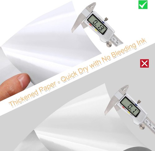 Printable Sticker Paper - 300 Sheets 8.5" x 11" Matte Full Sheet Labels for Inkjet Printers