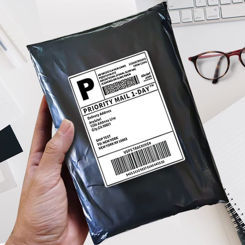 POLYSELLS 100 pcs 9x12 Inches Black Poly Mailers Shipping Envelopes, Strong Adhesive Sealing, Waterproof, and Tear-resistant Postal Mailing Bags for Clothing, Books, and Accessories