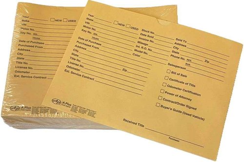 A Plus Dealer Supplies Vehicle Printed Dealer Jackets #511 DSA-546 Buff, 100 Quantity (P*)