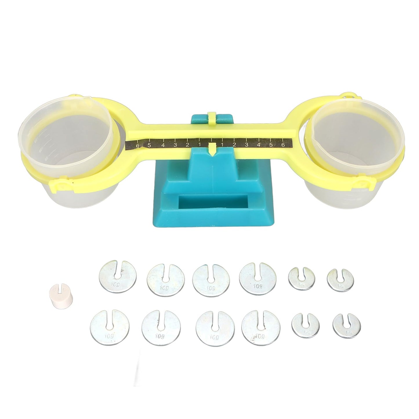 Sorandy Kids Balance Scale, Plastic Classroom Primary Bucket Balance Scale with Scale, Observation, and Estimation Skills, for Measuring Mass and Volume in Classroom or Home Use