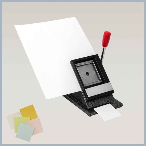 IQINGYJ Passport ID Photo Cutter, 50 x 50 mm, Manual, Black, Alloy Steel, Metal Handle