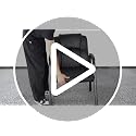 CLATINA Black Leather Guest Chair 2-Pack with Padded Armrests for Office & Reception