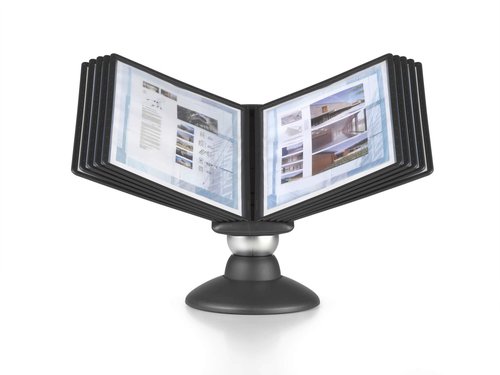 Durable Motion Reference System with 10 Double-Sided Panels in Letter-Size 8.5" x 11" Inches - Black SHERPA Design - Desk Reference Organizer
