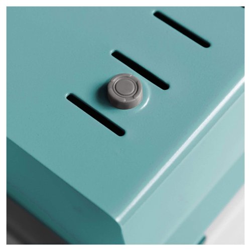 Acrimet 6 x 9 Card File Holder Organizer Box Metal Base Heavy Duty (AZ Index Cards and Divider Included) (Green Color with Crystal Plastic Lid Cover)