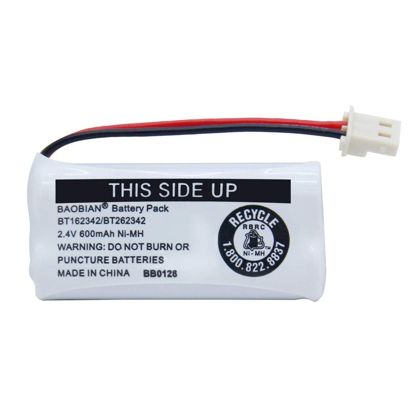 BAOBIAN BT162342 BT262342 Battery Compatible with for BT183342 BT283342 BT166342 BT266342 VTech CS6114 CS6419 CS6719 at&T EL52300 CL80111 Cordless Phone (Pack of 2)