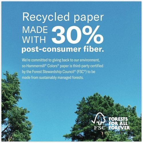 Hammermill Colored Paper - 20 lb Canary Printer Paper, 8.5 x 11 | 10 Reams (5,000 Sheets) - Made in the USA