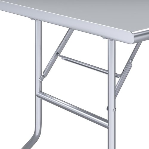 AmGood Stainless Steel Folding Utility Table - 24" x 60" Open Base Design for Versatile Use