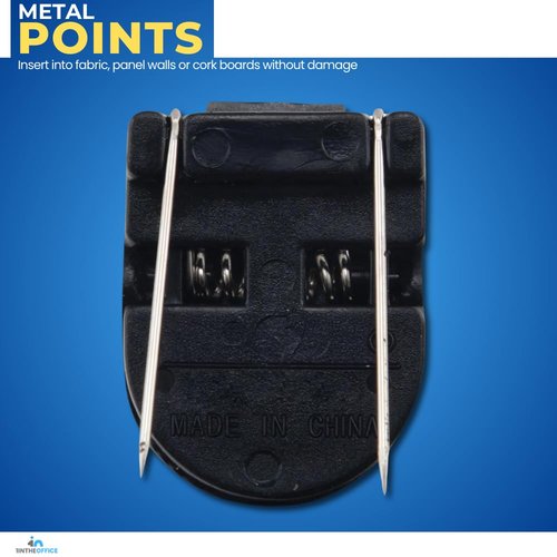 1InTheOffice Cubicle Clips, Black, 12/Pack (Black)