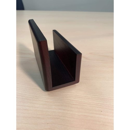 Dacasso Rosewood and Leather Business Card Holder