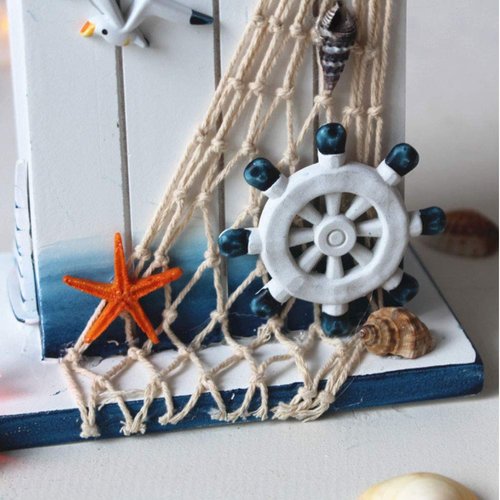 Pen Holder Wooden Nautical Decoration Helmsman Decor Pencil Holder Organizer for Home Office Desktop Nautical Favors