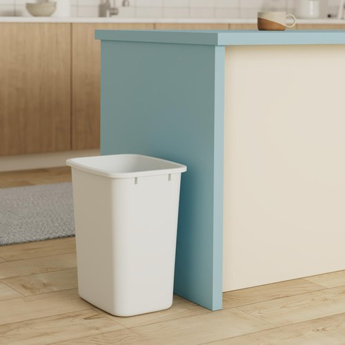 Rubbermaid FG2806TPWHT 36 Quart White Open Wastebasket