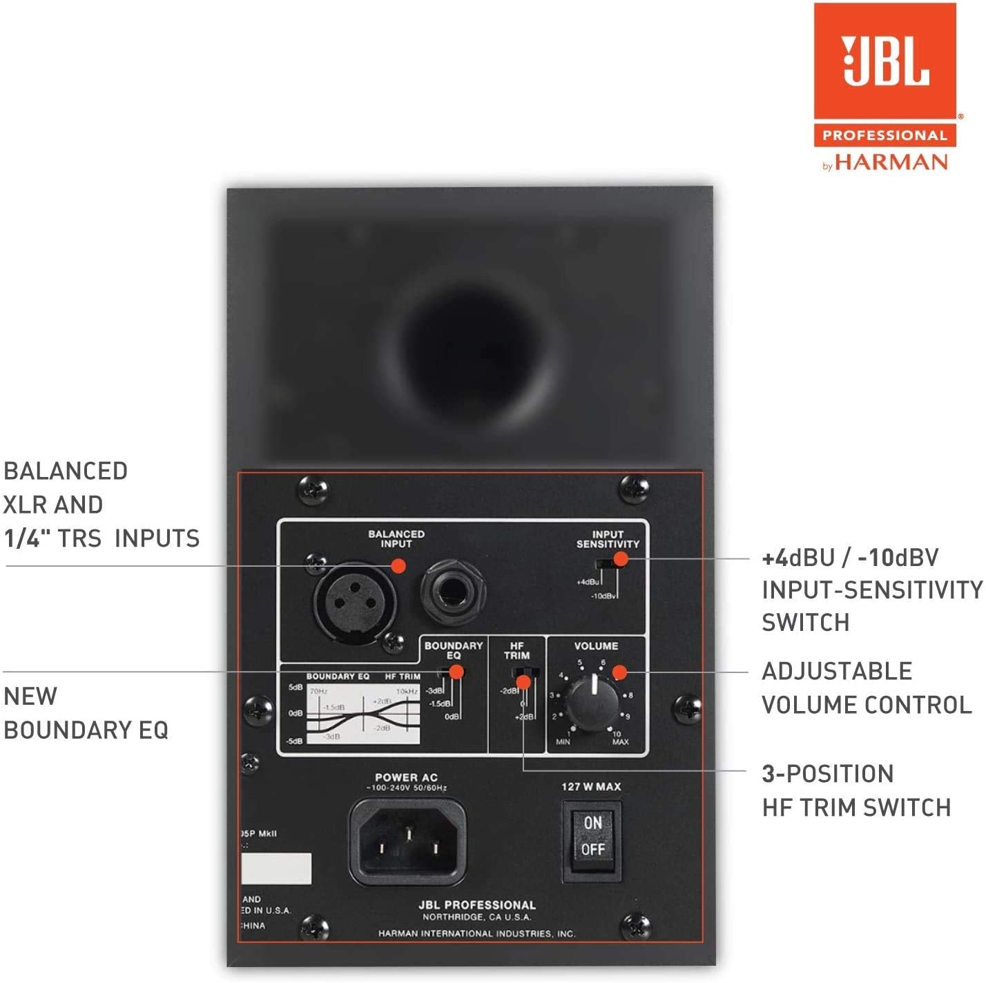 (2) JBL 305P MkII 5" 2-Way Active Powered Studio Reference Monitors Speakers