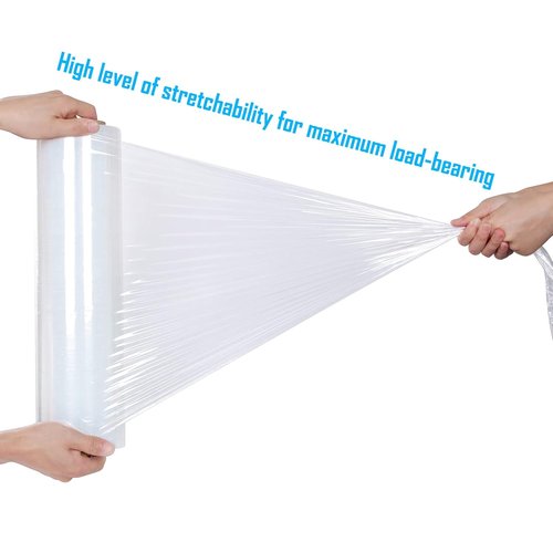 DAT Stretch Wrap - 18” x 1500 ft | 60 Gauge Durable Clear Plastic Shrink Film for Packing & Moving