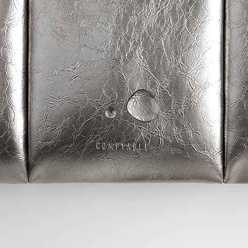 Comfyable Puffy Laptop Sleeve 13 Inch 14 Inch, Puffer Laptop Carrying Case, Pillow Case Compatible with MacBook Air M4 2025 M3 M2 M1, MacBook Pro M5 M4 Pro/Max, Silver