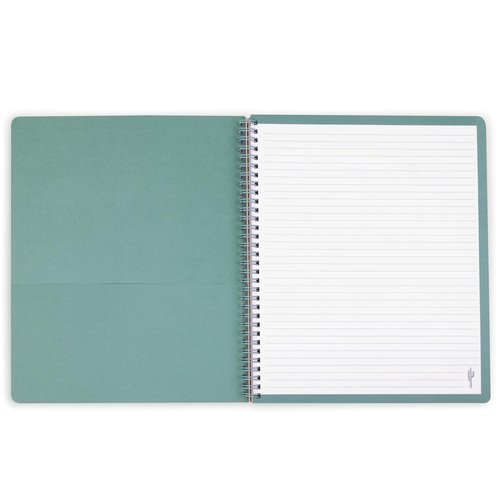 STEEL MILL AND CO. Sage Plants 11" x 9.5" Large Spiral Notebook with 160 pages Bundle with Sage Plants Clipboard Folio with Refillable Lined Notepad and Interior Storage Pockets