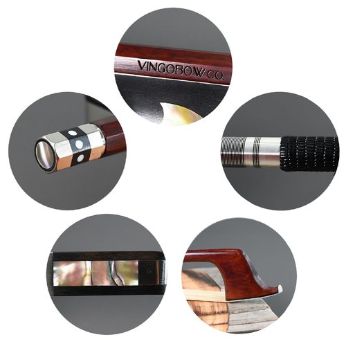 VINGOBOW Full Size PERNAMBUCO Cello Bow For Professional Players Deep and Poweful SOUND Natural Horsehair, Art No.430C
