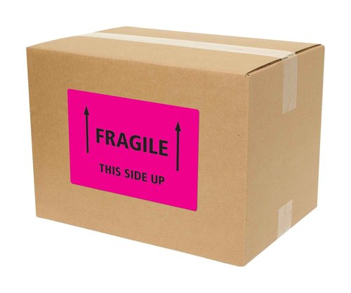 Avery Neon Shipping Labels for Laser Printers, 5-1/2" x 8-1/2", 200 Pink Labels (5948)