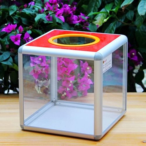 KAFENDA Desktop acrylic donation ballot box for fundraising box/suggestion box (20*20*20)