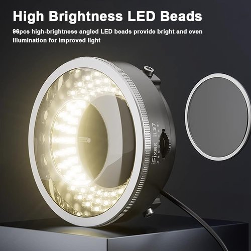 iFixes iL37 Microscope - Polarized Optical System with 96 LED Illuminating Ring Light