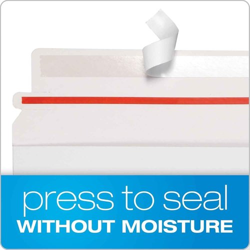 Quality Park Photo Document Mailers, Redi-Strip Self Seal Closure, Rigid Stay Flat Mailer, White Recycled Fiberboard, 9" x 11.5", 25 per Box