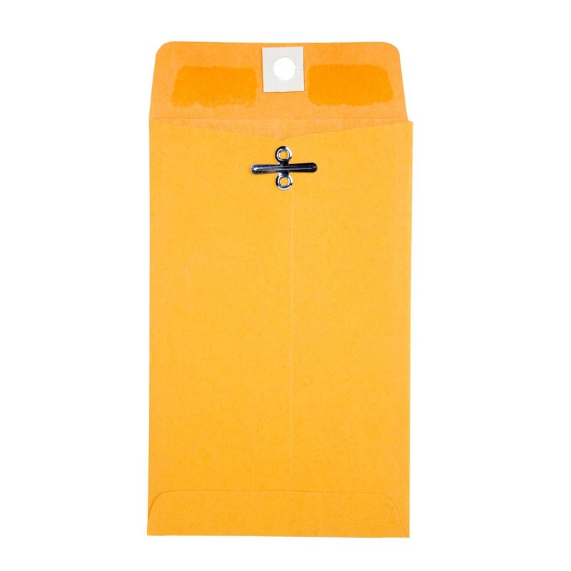 Quality Park 4 x 6 Clasp Envelopes, 100 Pack, Document Envelopes with Gummed Flap, Heavyweight 28 lb Paper with Reinforced Holes and Double Prong Clasp, Brown Kraft