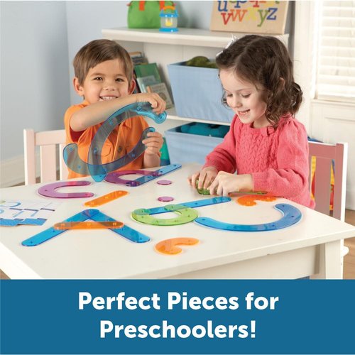 Learning Resources Letter Construction, Homeschool, School Activity Set, Play School, 60 Pieces, Ages 3+