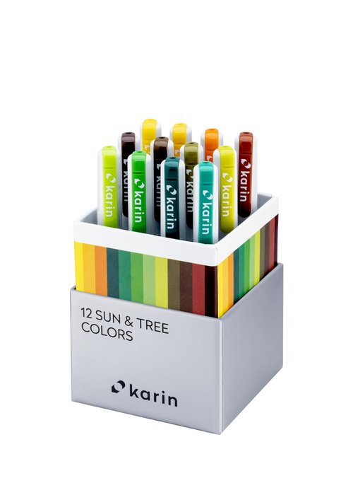 Karin Realbrush PRO Sun & Tree Colors - a set of 12 brushes in an exclusive and protective case.